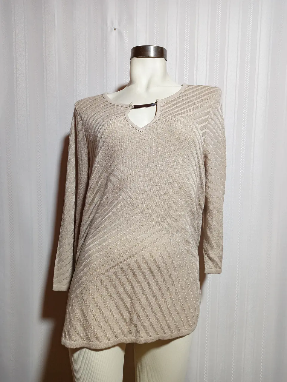 SWEATER BEIGE DANA BUCHMAN TALLA XL 2