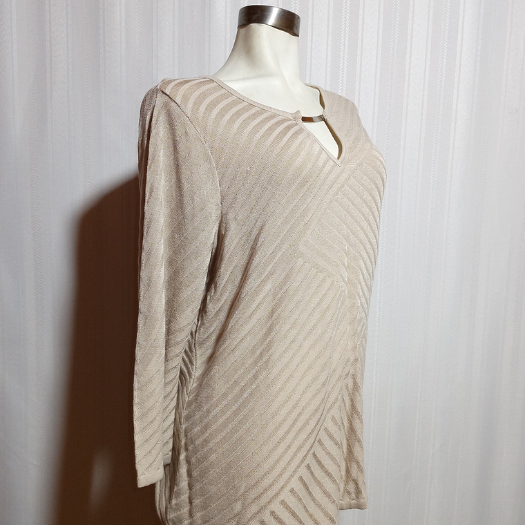 SWEATER BEIGE DANA BUCHMAN TALLA XL 3