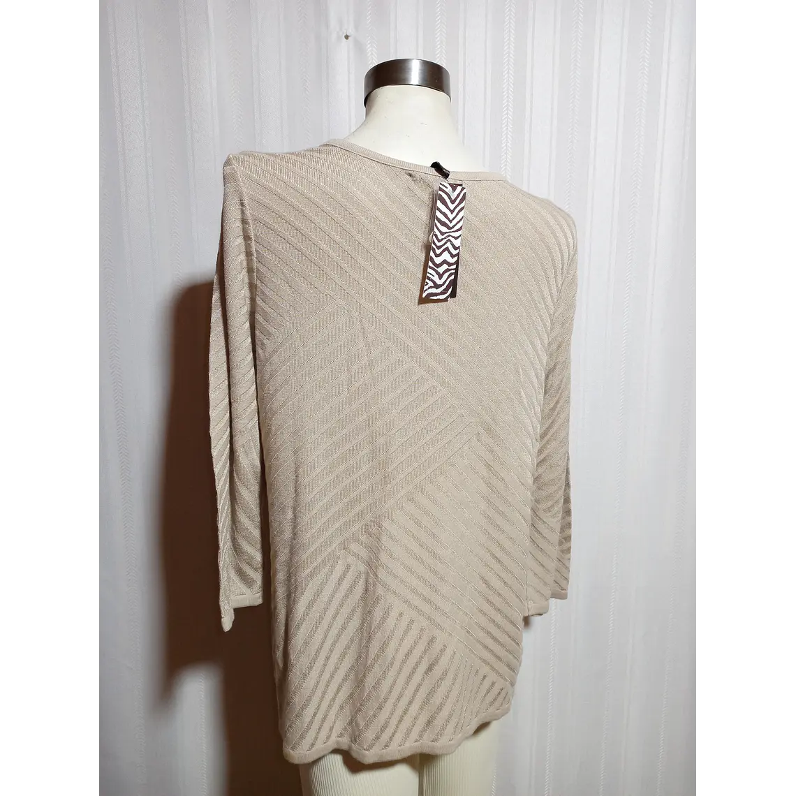 SWEATER BEIGE DANA BUCHMAN TALLA XL 4