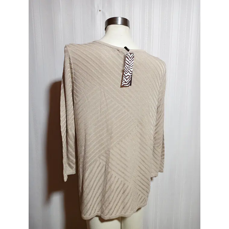 SWEATER BEIGE DANA BUCHMAN TALLA XL 4