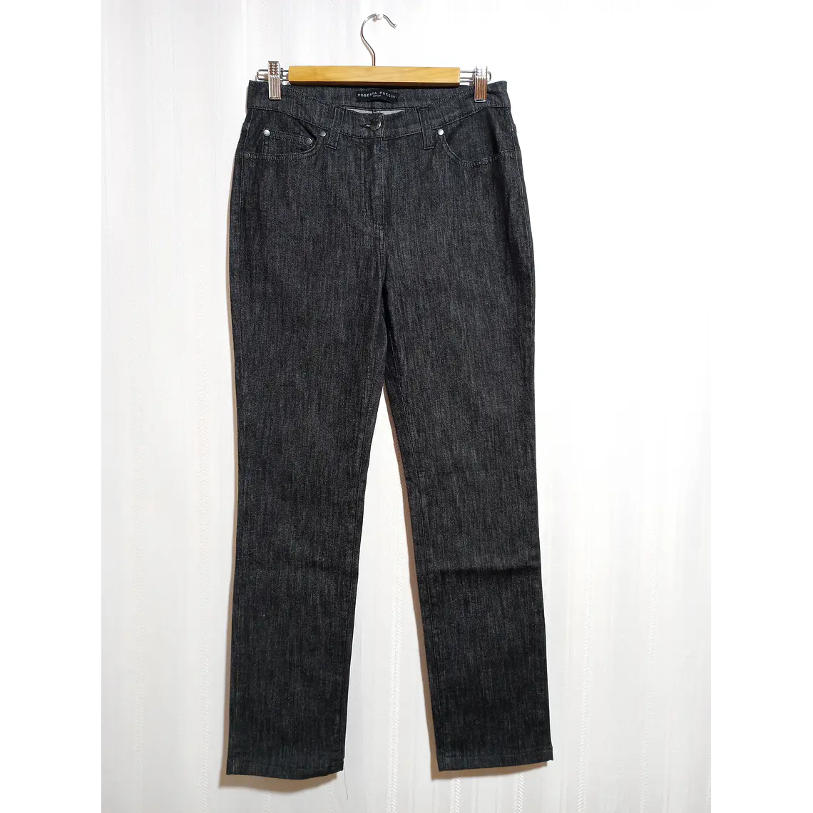PANTALÓN JEANS NEGRO ROBERTA PUCCINI TALLA 44 1