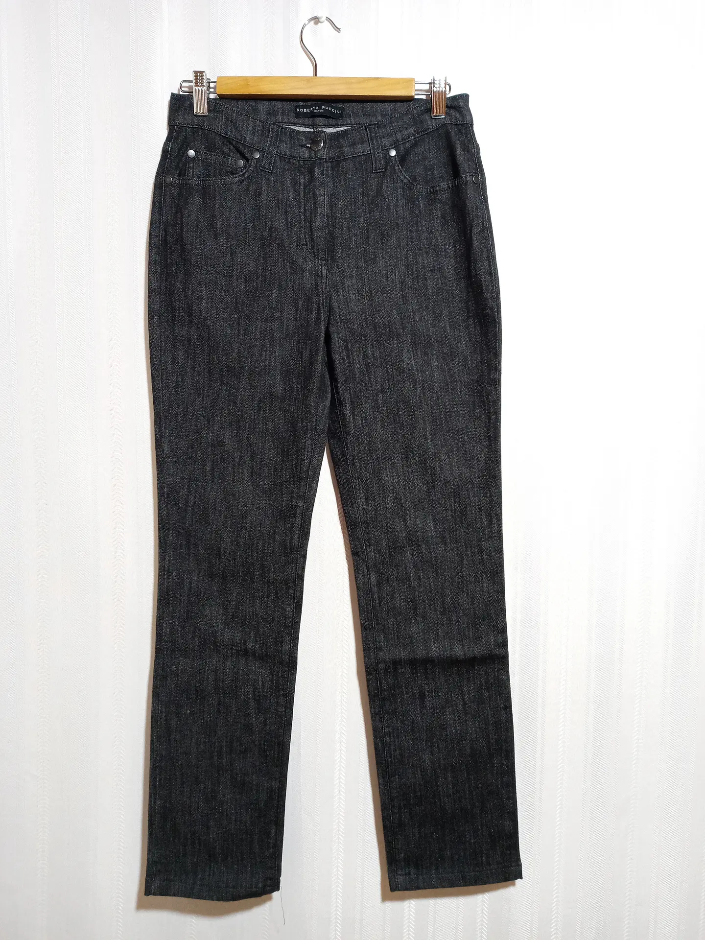 PANTALÓN JEANS NEGRO ROBERTA PUCCINI TALLA 44 1