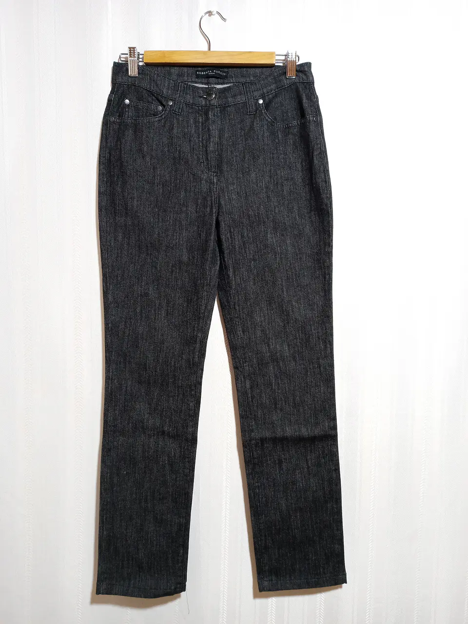 PANTALÓN JEANS NEGRO ROBERTA PUCCINI TALLA 44 1