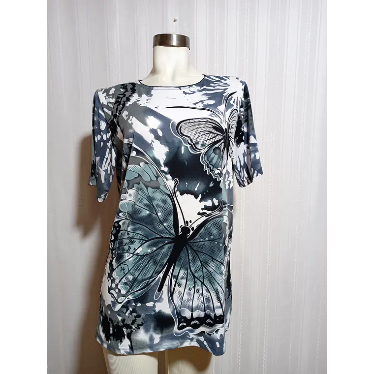 BLUSA ML MULTICOLOR CASUAL LOOK  TALLA XXL 1