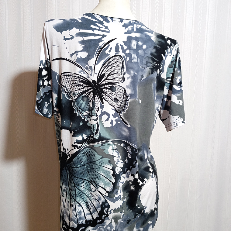 BLUSA ML MULTICOLOR CASUAL LOOK  TALLA XXL 2