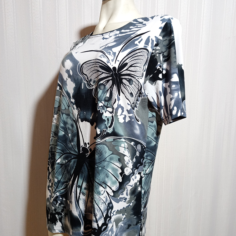 BLUSA ML MULTICOLOR CASUAL LOOK  TALLA XXL 3