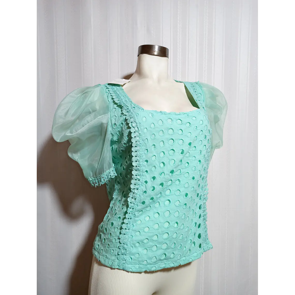 BLUSA VERDE AGUA EVERLYNN TALLA L 1