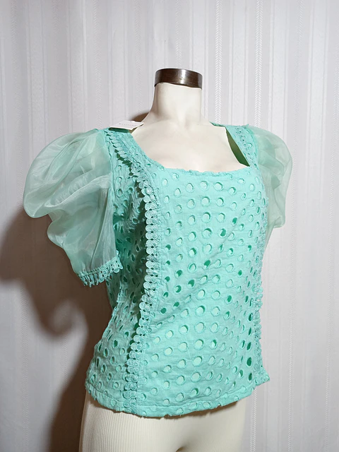BLUSA VERDE AGUA EVERLYNN TALLA L
