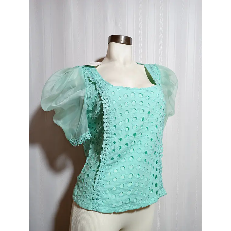 BLUSA VERDE AGUA EVERLYNN TALLA L 1