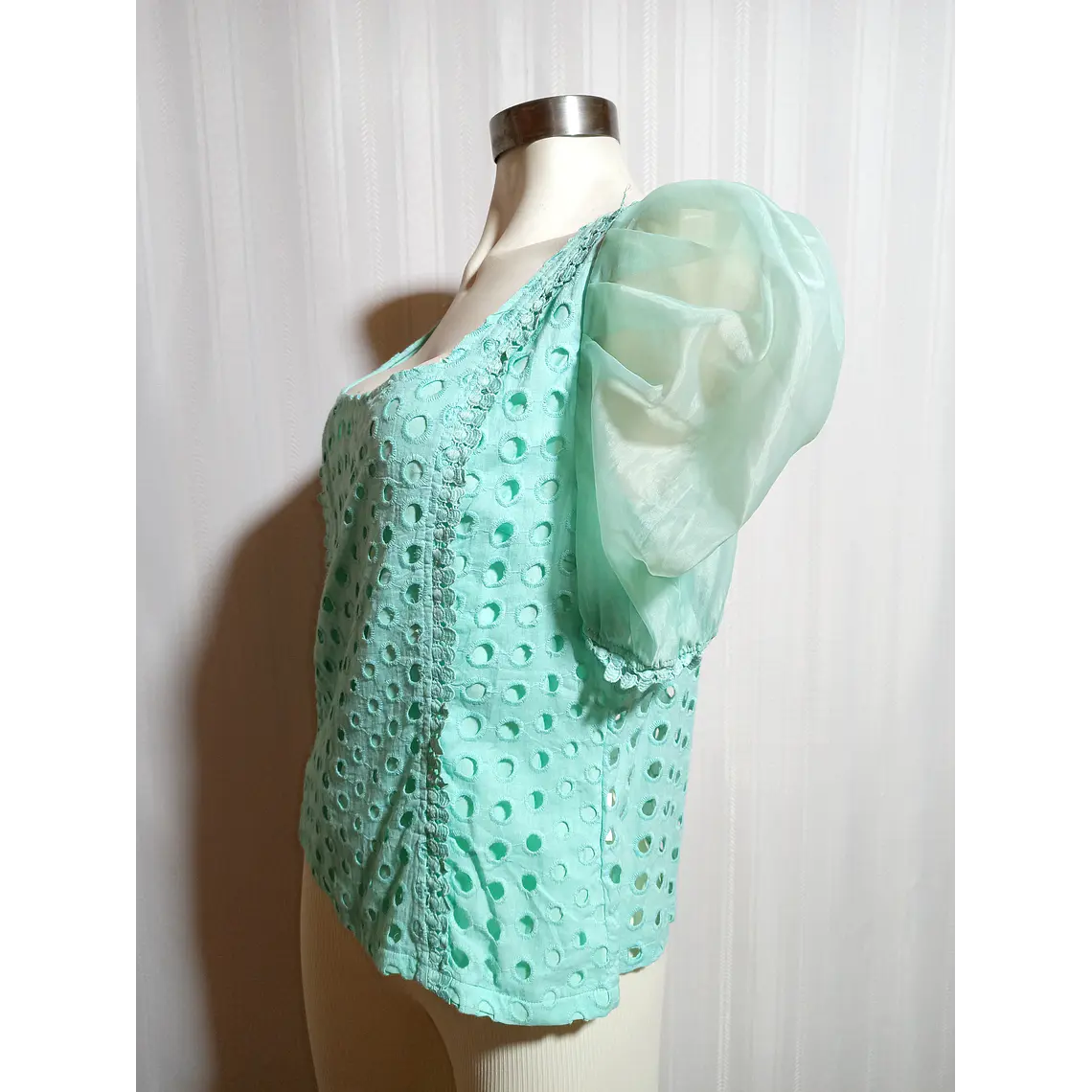 BLUSA VERDE AGUA EVERLYNN TALLA L 2