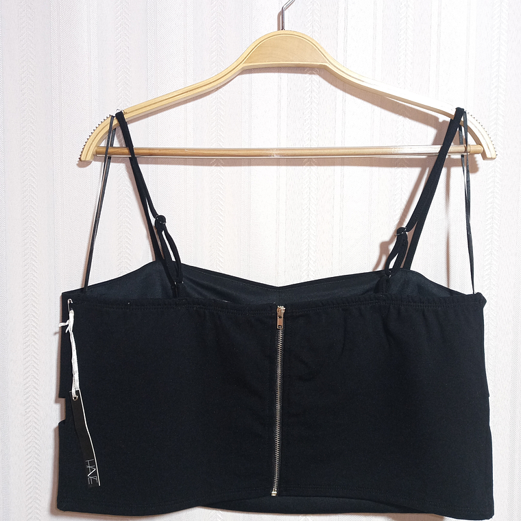 CROP TOP NEGRO HAVE TALLA 3X  2