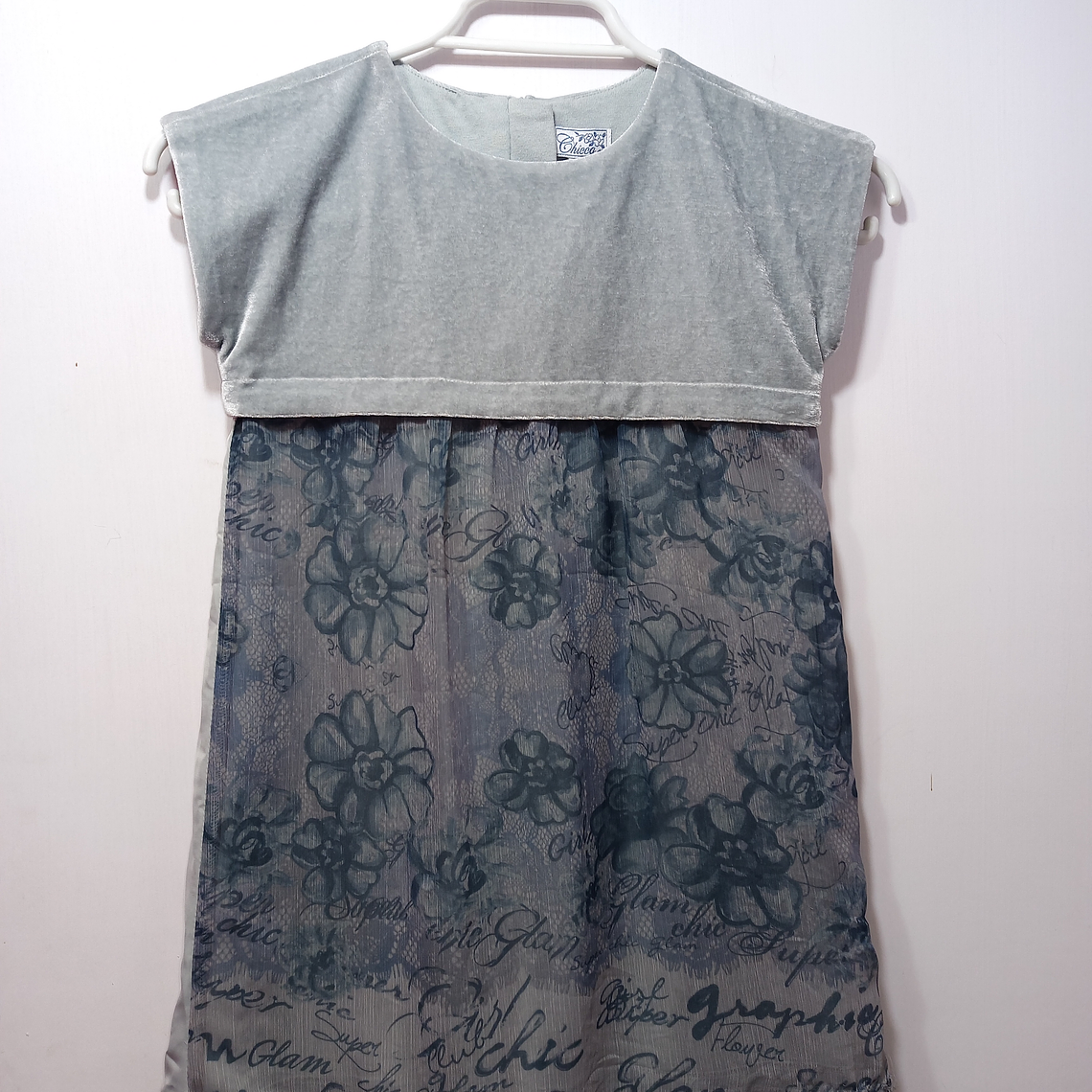 VESTIDO GRIS NIÑA CHICCO TALLA 6A 1
