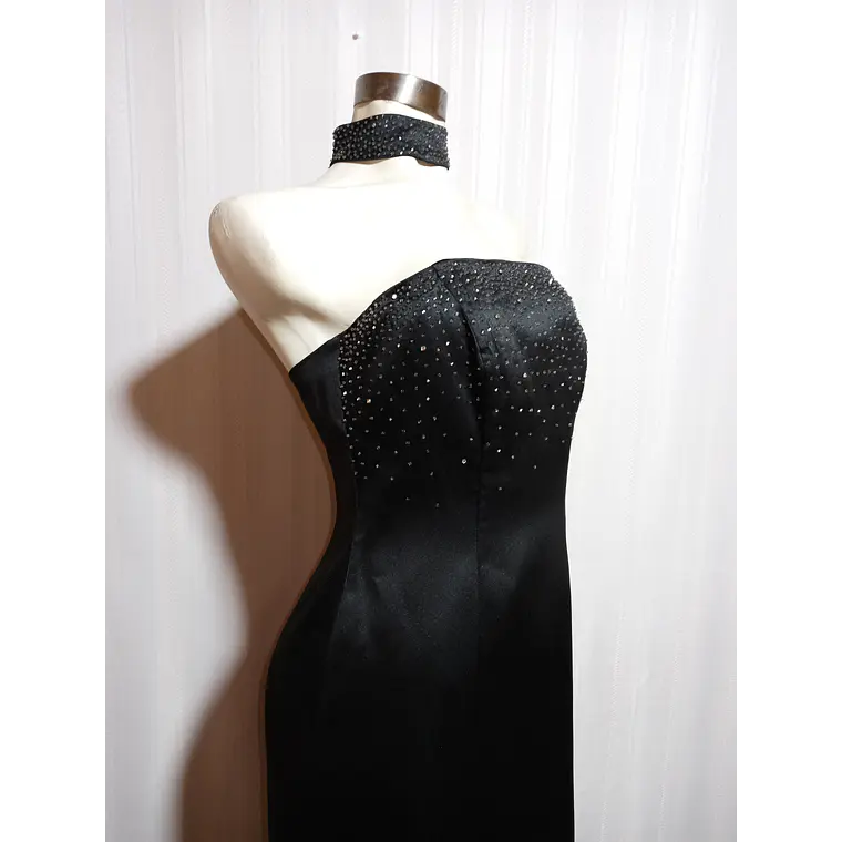 VESTIDO FIESTA NEGRO MORGAN & CO TALLA 9/10 2