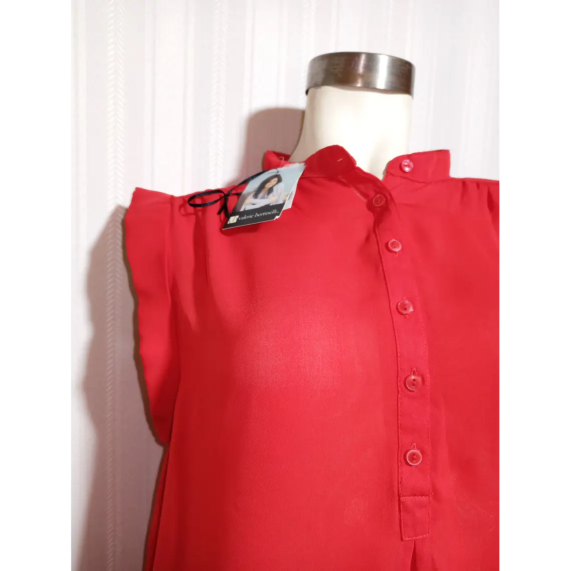 BLUSA ROJO VALERIE BERTINELLI TALLA XL 5