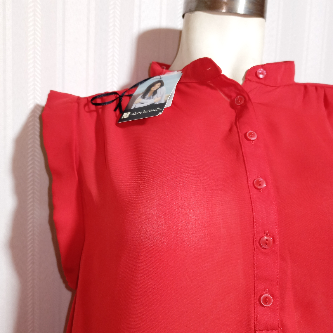 BLUSA ROJO VALERIE BERTINELLI TALLA XL 5