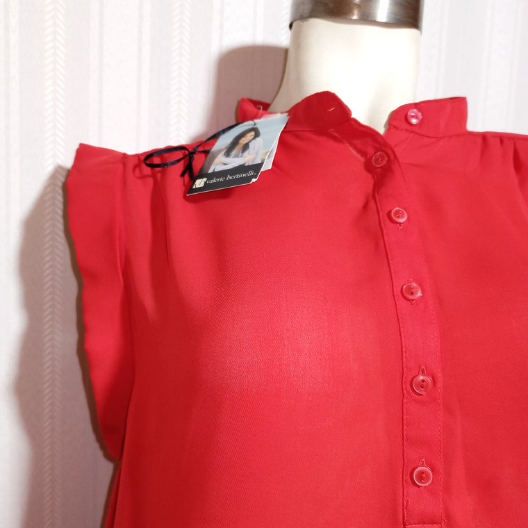 BLUSA ROJO VALERIE BERTINELLI TALLA XL 5