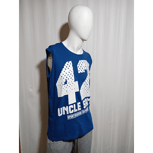 POLERA AZUL UNCLE SAM TALLA XL