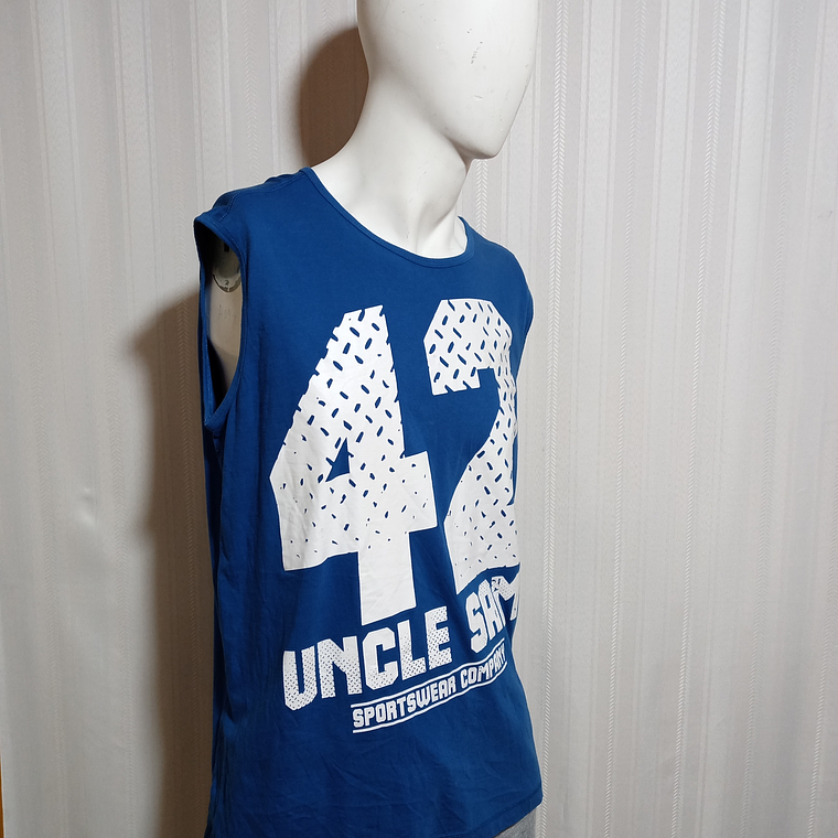 POLERA AZUL UNCLE SAM TALLA XL 1