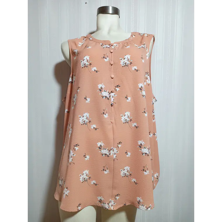 BLUSA  ROSADA ESTAMPADA AVA VIV TALLA 2XL 2