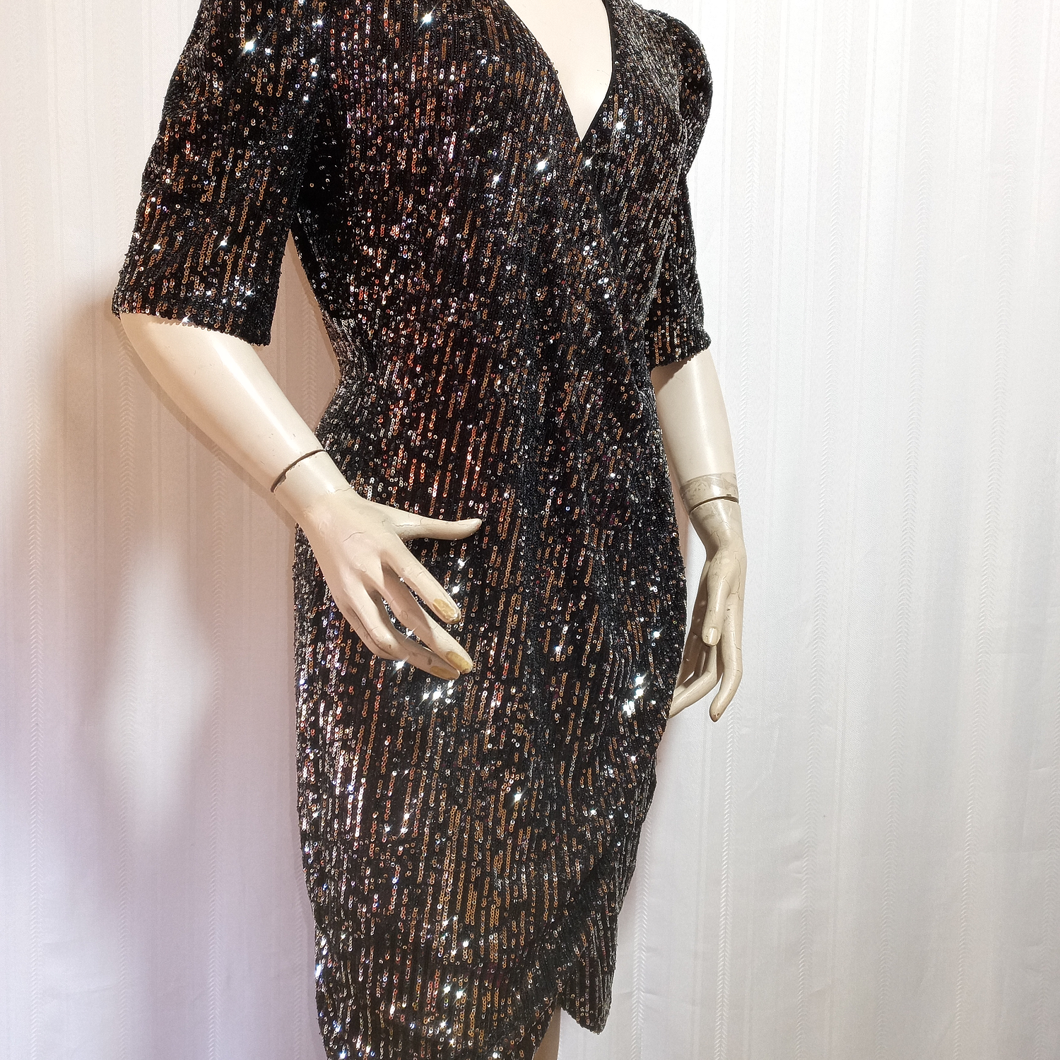 VESTIDO FIESTA LENTEJUELAS CALVIN KLEIN TALLA 14 1