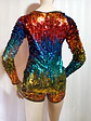 ENTERITO FIESTA LENTEJUELAS MULTICOLOR WEISSMAN TALLA XXLC - Miniatura 4