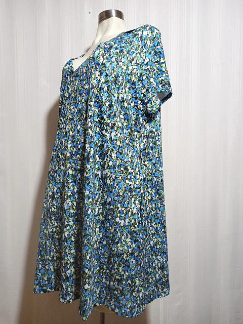 VESTIDO FLORAL MULTICOLOR OFEEFAN TALLA 3XL
