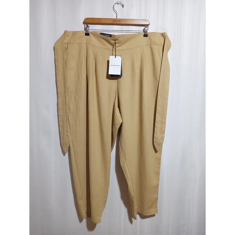PANTALÓN BEIGE WHO WHAT WEAR TALLA 2X 1