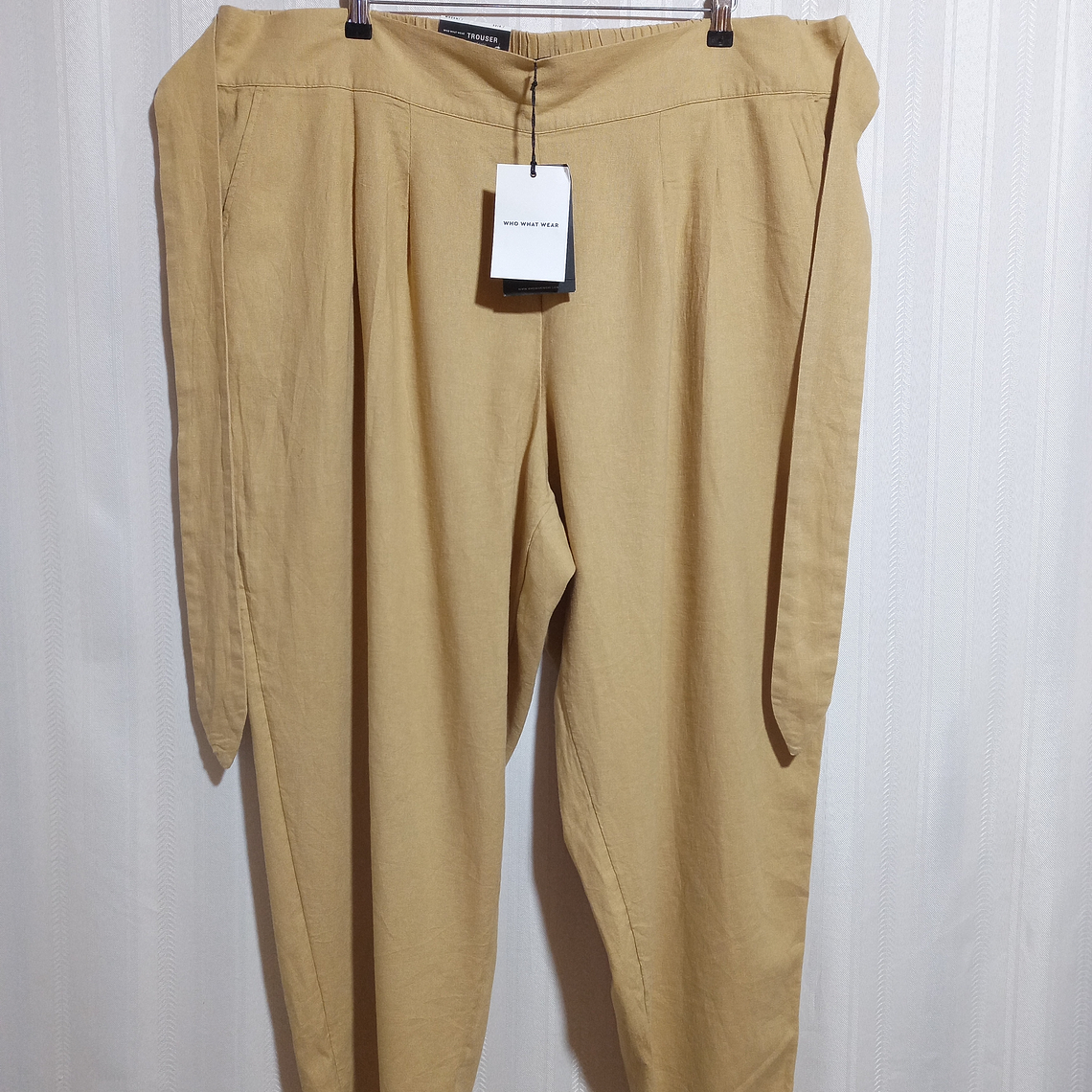 PANTALÓN BEIGE WHO WHAT WEAR TALLA 2X 1