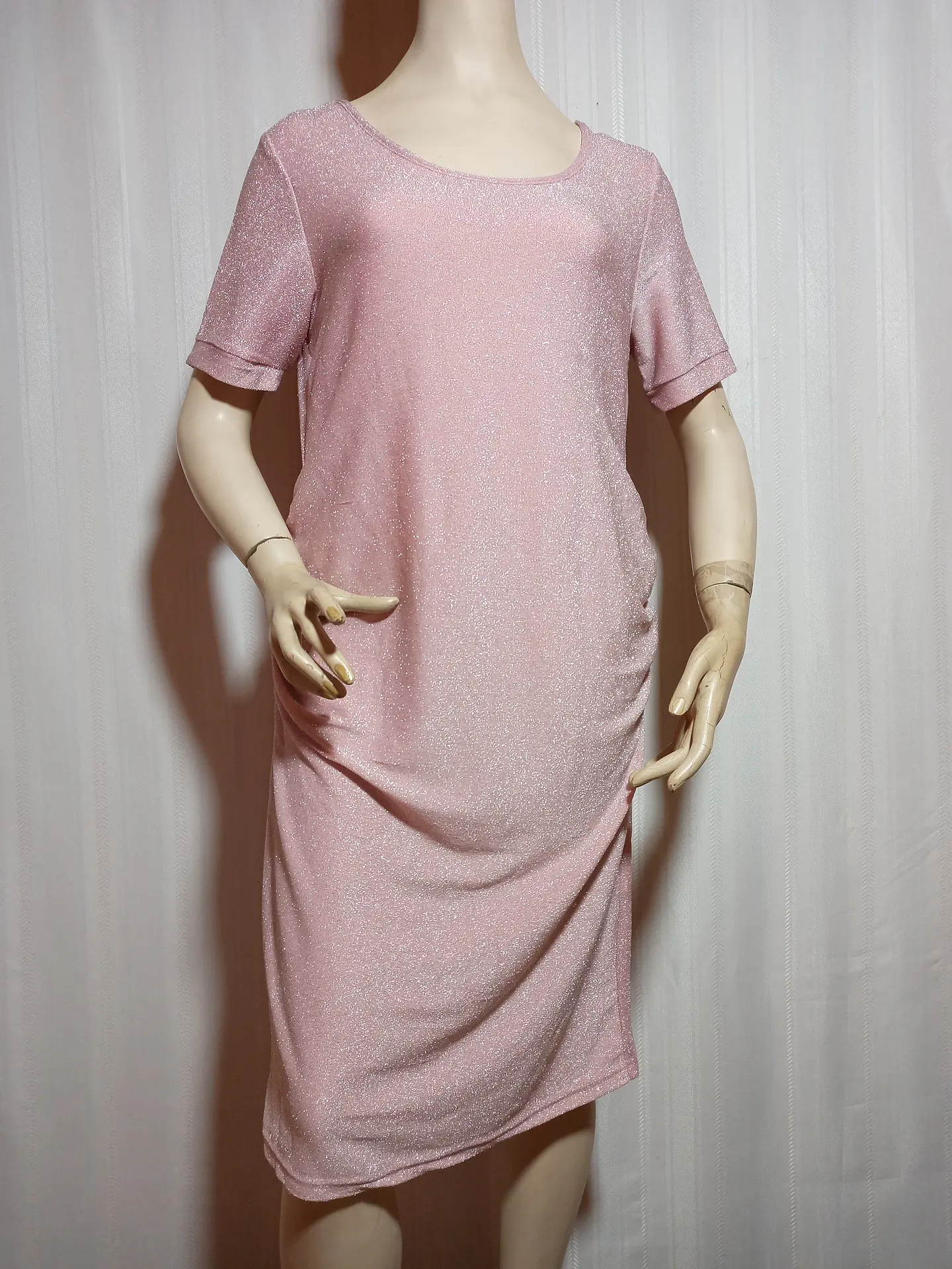 VESTIDO FIESTA ROSADO TALLA XL 2
