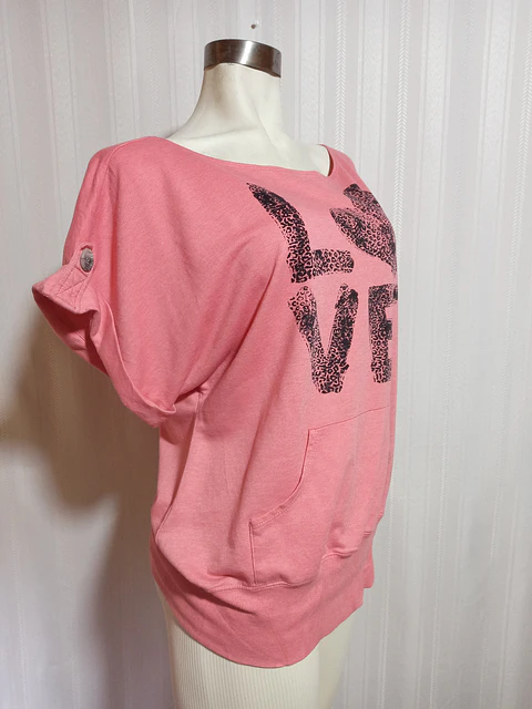 POLERA MC ROSADA MISS CHIEVOUS TALLA XL