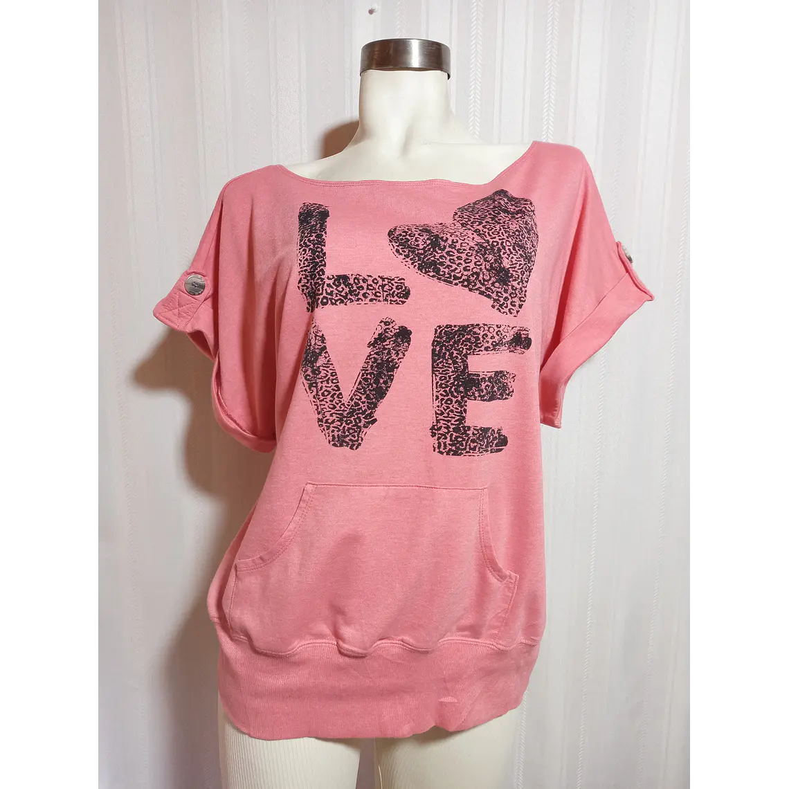POLERA MC ROSADA MISS CHIEVOUS TALLA XL 2