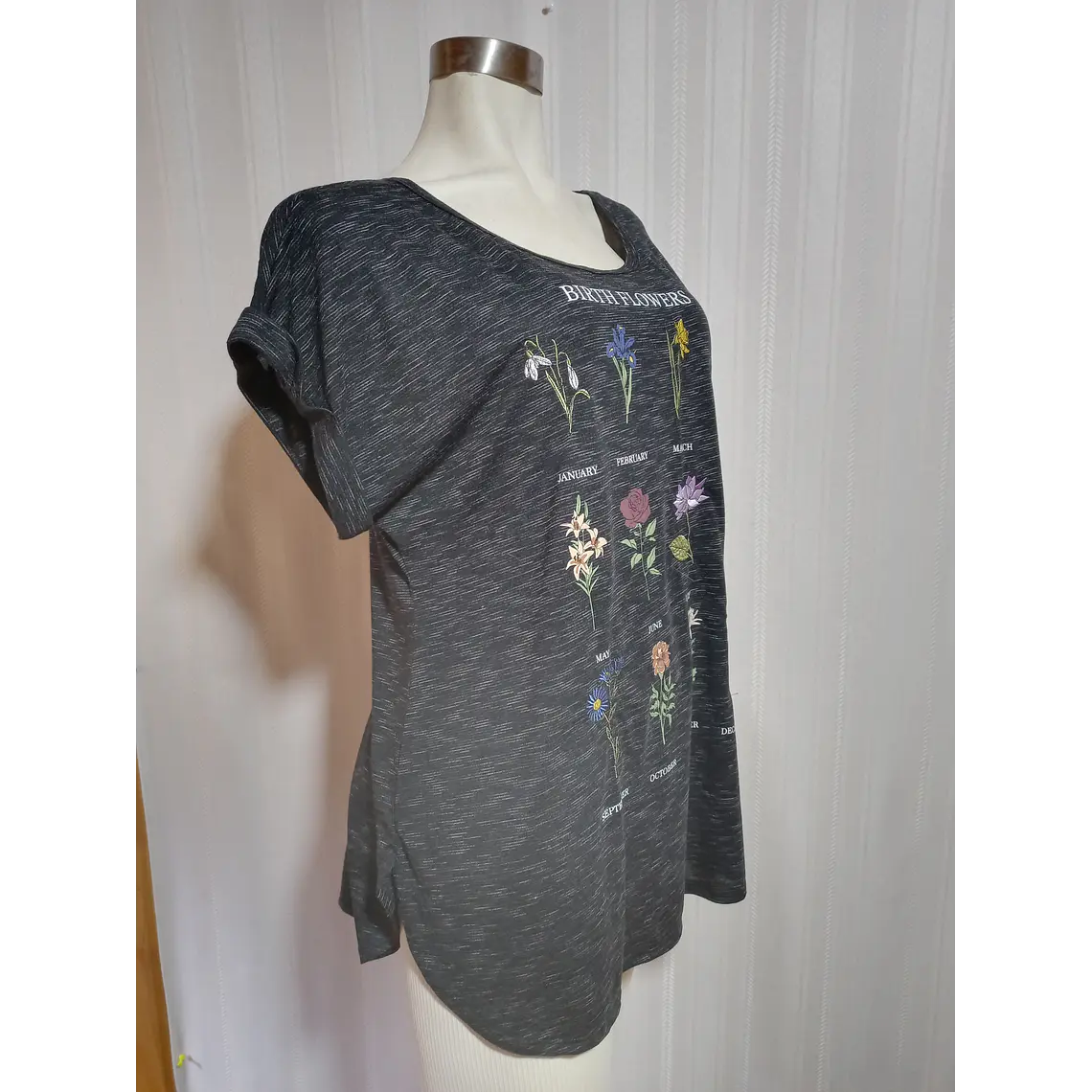 POLERA NEGRA ESTAMPADA TRUSELF TALLA 1X 1