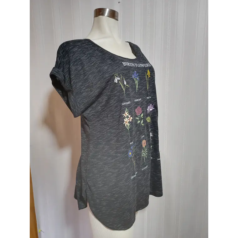 POLERA NEGRA ESTAMPADA TRUSELF TALLA 1X 1
