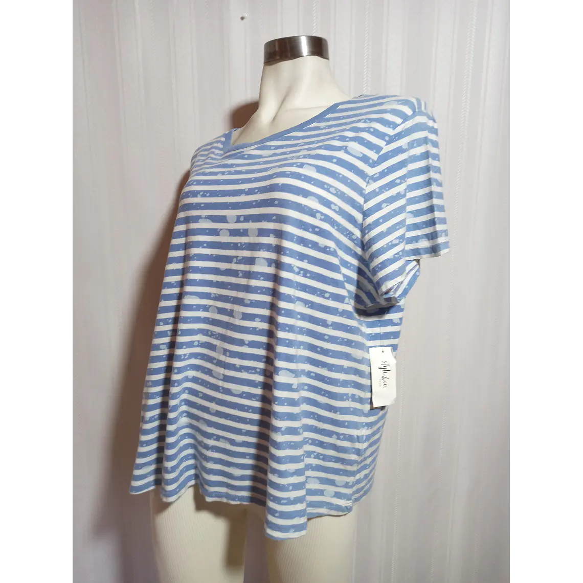 POLERA MC MULTICOLOR STYLE & CO. TALLA 2X 3