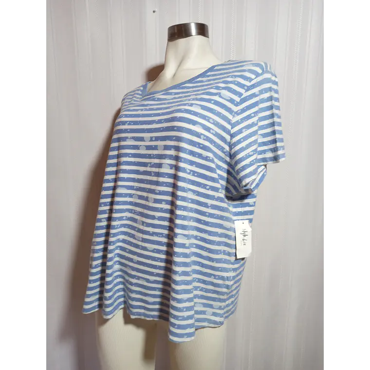 POLERA MC MULTICOLOR STYLE & CO. TALLA 2X 3