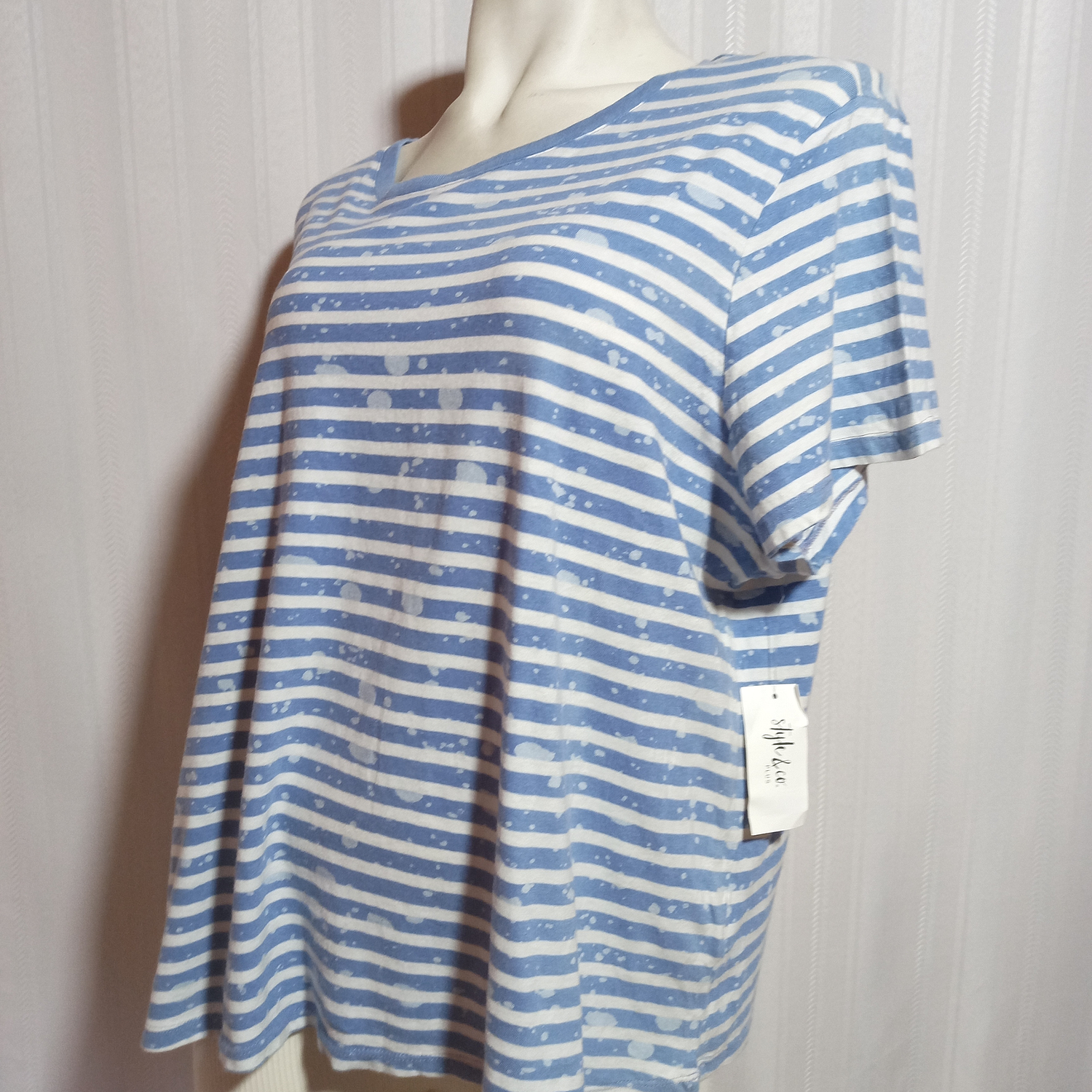 POLERA MC MULTICOLOR STYLE & CO. TALLA 2X 3