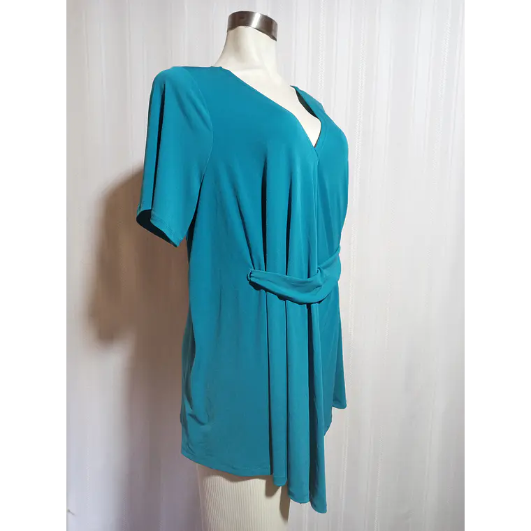 POLERA MUJER TURQUESA WORTHINGTON TALLA 0X 1