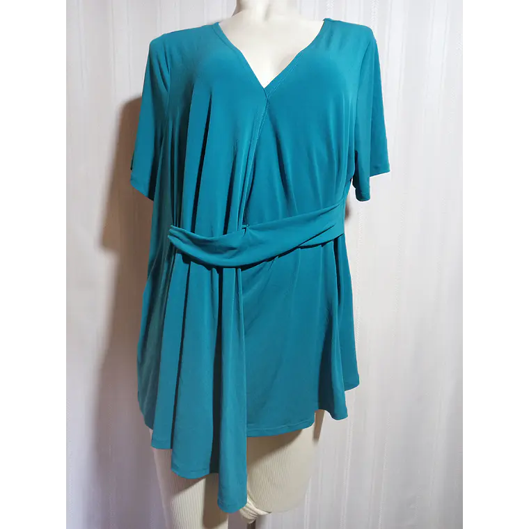 POLERA MUJER TURQUESA WORTHINGTON TALLA 0X 2