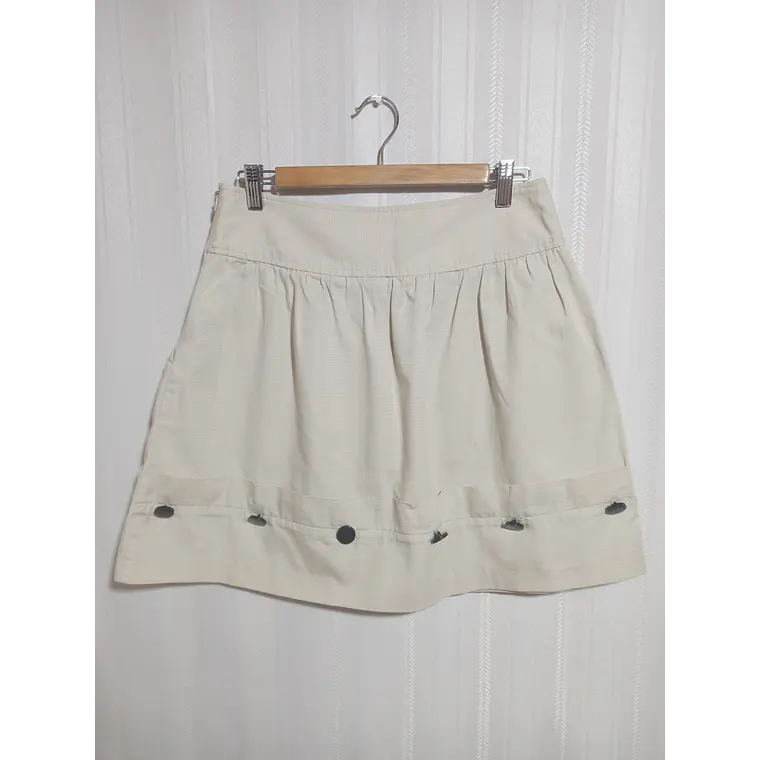 FALDA MUJER BEIGE RIVER ISLAND TALLA 36 1