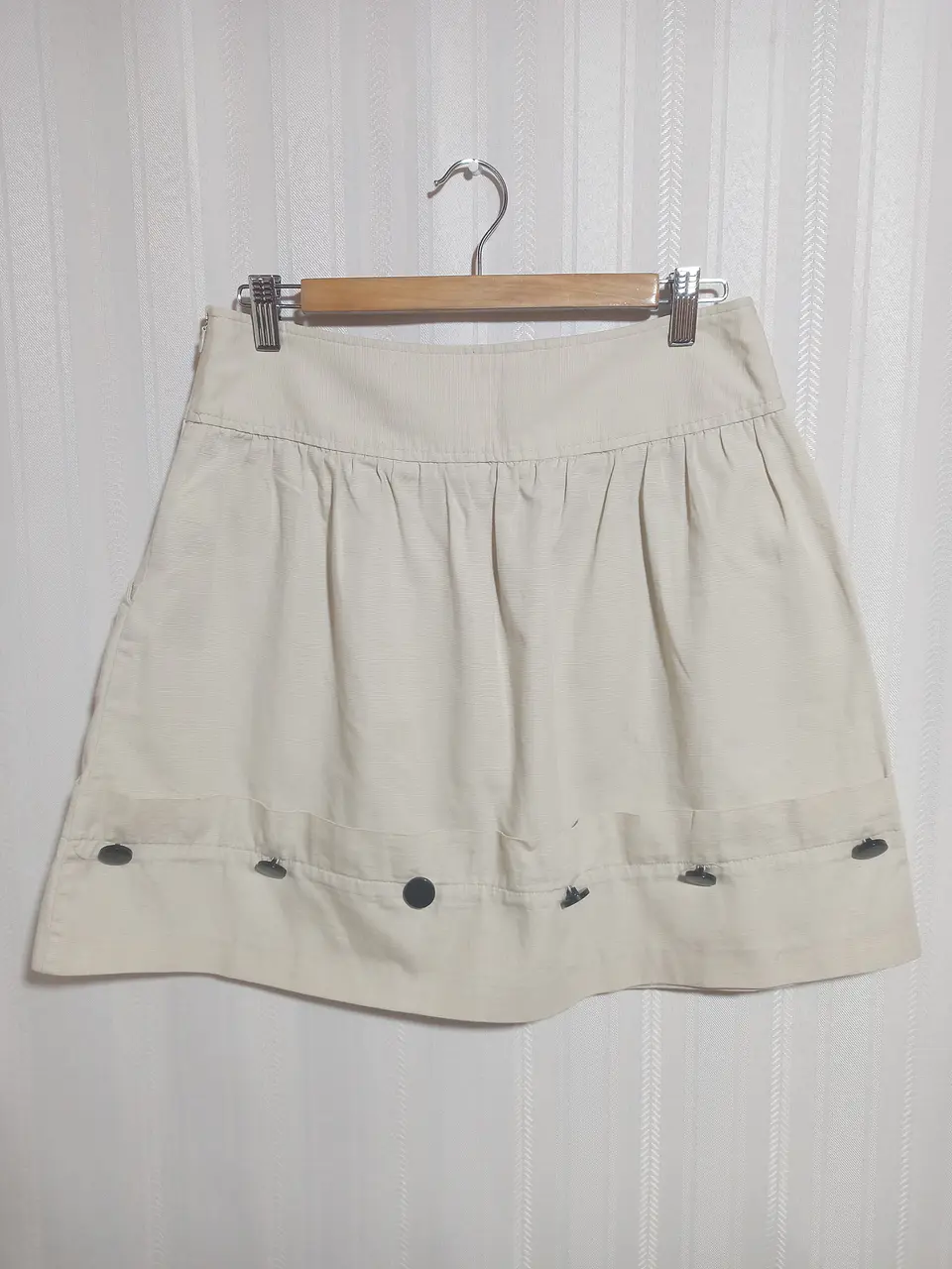 FALDA MUJER BEIGE RIVER ISLAND TALLA 36 1
