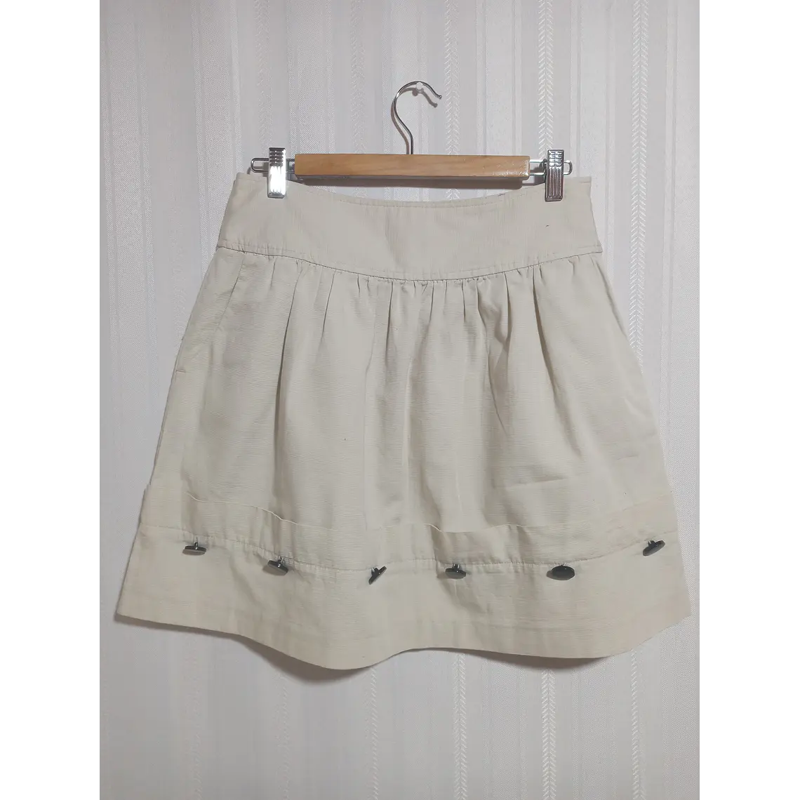 FALDA MUJER BEIGE RIVER ISLAND TALLA 36 2