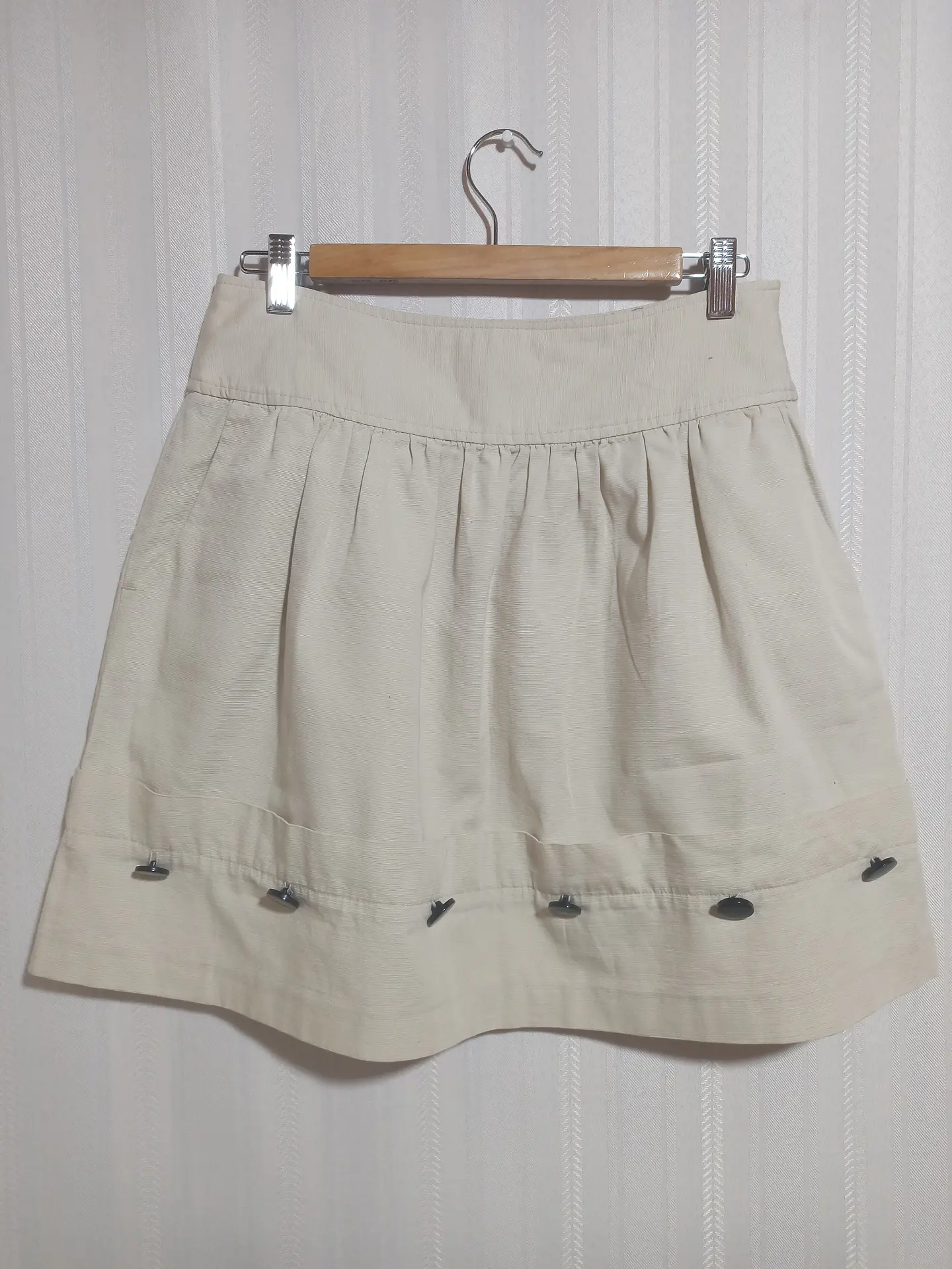 FALDA MUJER BEIGE RIVER ISLAND TALLA 36 2