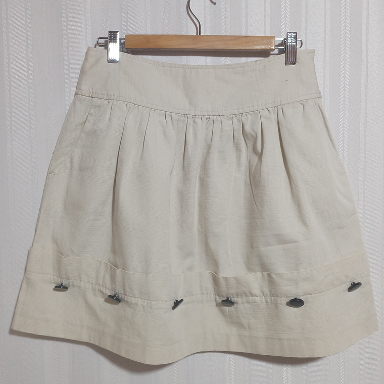 FALDA BEIGE RIVER ISLAND TALLA 36 2