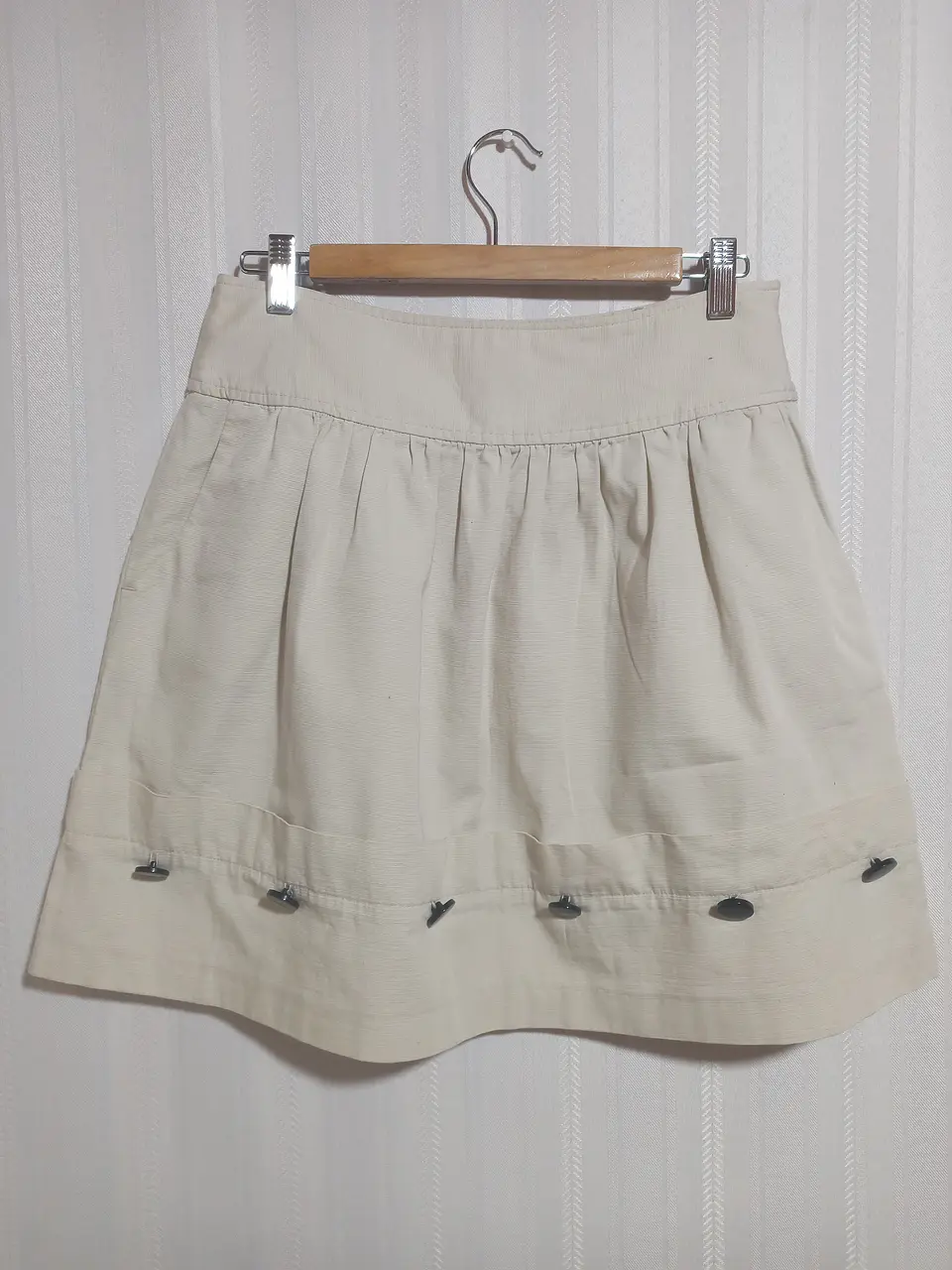 FALDA MUJER BEIGE RIVER ISLAND TALLA 36 2