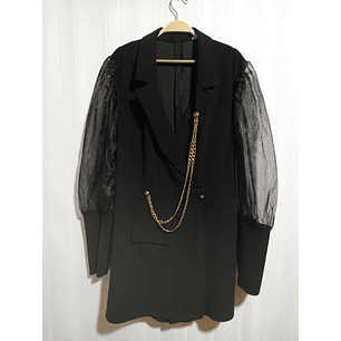 ENTERITO FIESTA NEGRO GLAMAKER TALLA 3XL