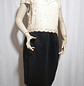 VESTIDO FIESTA NEGRO/BEIGE STUDIO I TALLA 18 - Miniatura 1