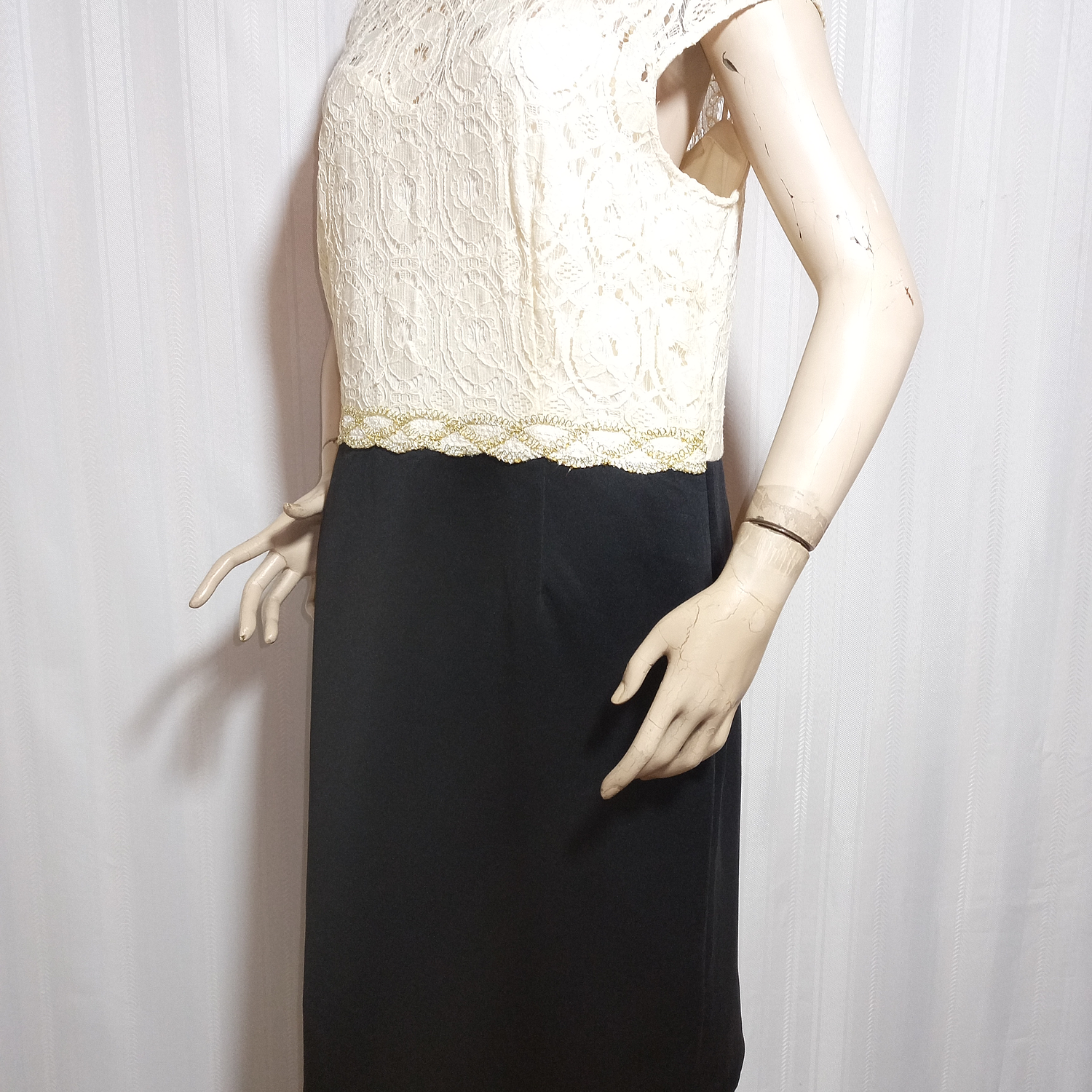 VESTIDO FIESTA NEGRO/BEIGE STUDIO I TALLA 18 3