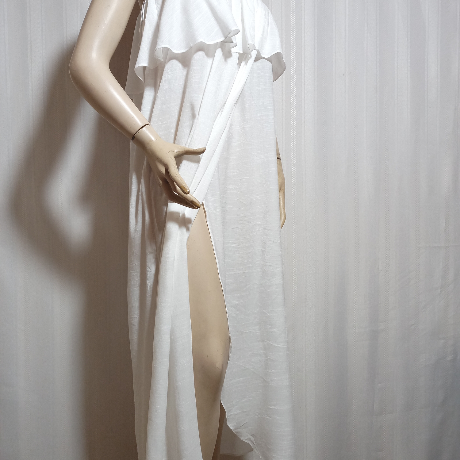 VESTIDO BLANCO SIN TIRANTE H&M TALLA M 1