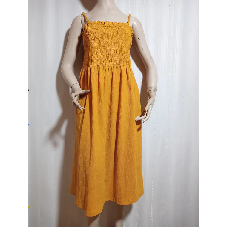 VESTIDO MOSTAZA H&M TALLA XL 2