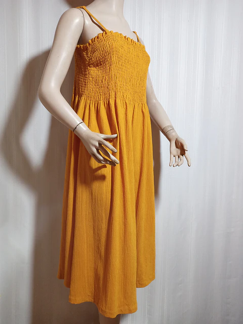 VESTIDO MOSTAZA H&M TALLA XL